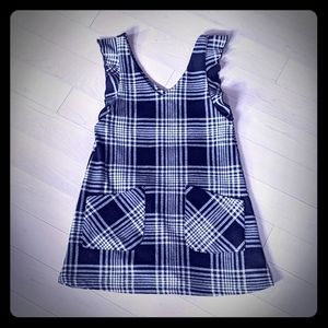 Girls black/white knit dress